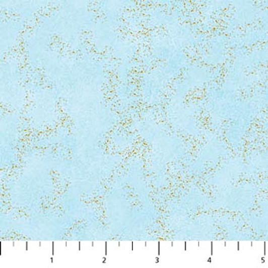 Northcott - Shimmer Radiance - Gold Metallic, Lt Teal
