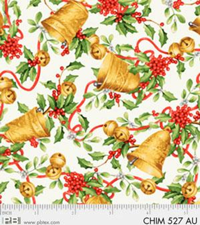 P&B Textiles - Christmas Chimes Bells - White
