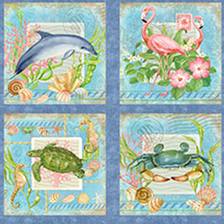 Wilmington Prints - Neptune'S Garden - Craft Panel, Multi