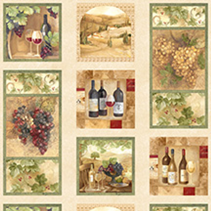 Wilmington Prints - Vino Bellisimo - Hot Pad Panel, Multi Color