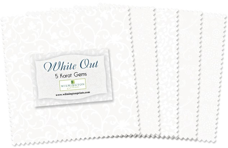 Wilmington Prints - 5 Karat Gems - White Out, 42 - 5" Squares