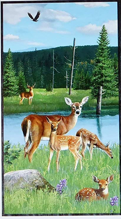 Wilmington Prints - Oh Deer! - 24" Deer Panel, Multi