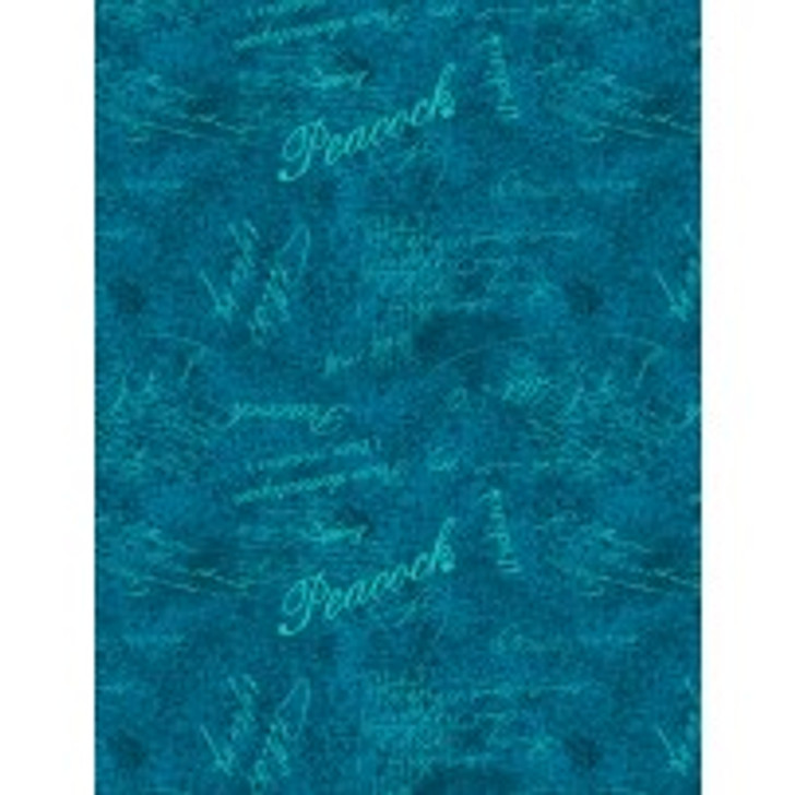 Wilmington Prints - Plumage - Words, Blue