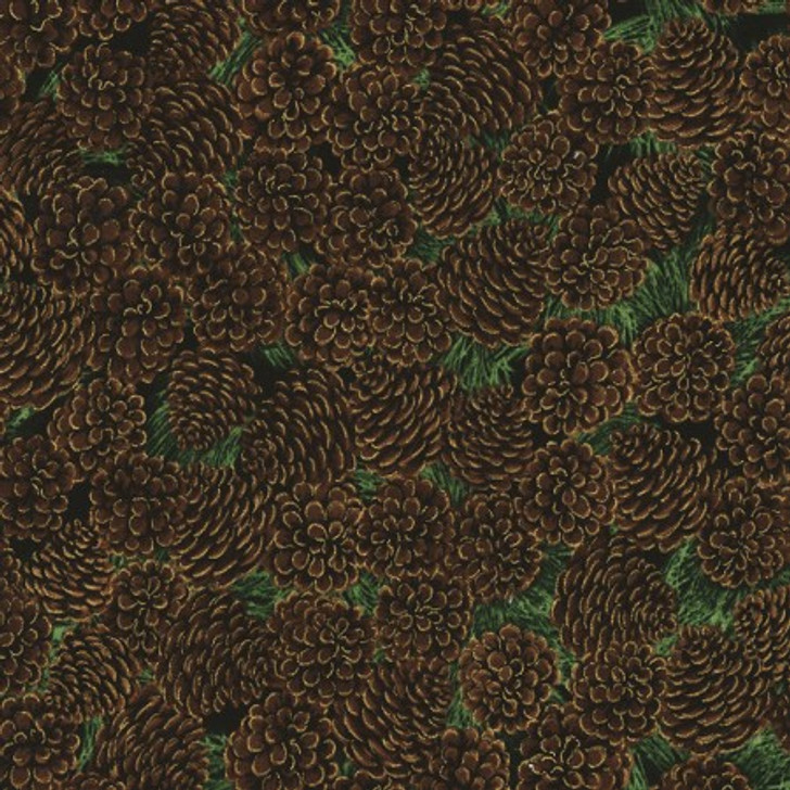 Timeless Treasures - Holiday - Pinecones, Brown