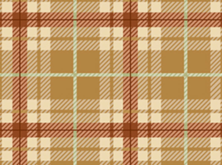 Quilting Treasures - Out Of The Den - Plaid, Tan