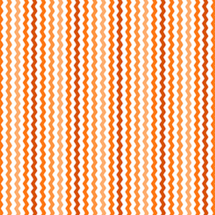 Quilting Treasures - Sorbets - Ric Rac, Orange