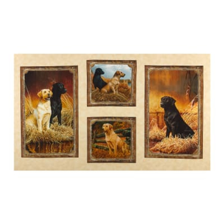 Quilting Treasures - Loyal, Loveable Labs - 24" Panel - Picture Patches, Multi