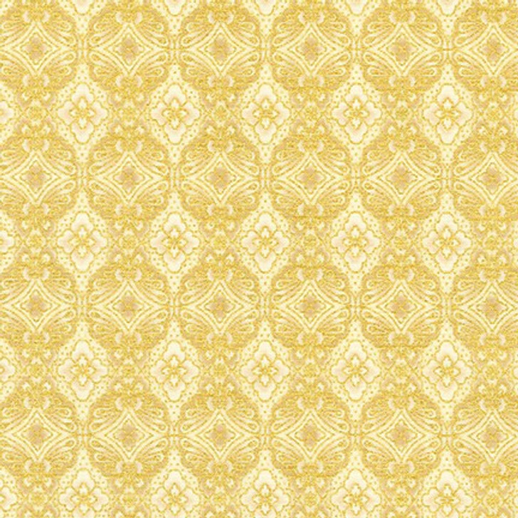 Robert Kaufman - Imperial Collection Metallic 15 - Trellis, Gold/Ivory