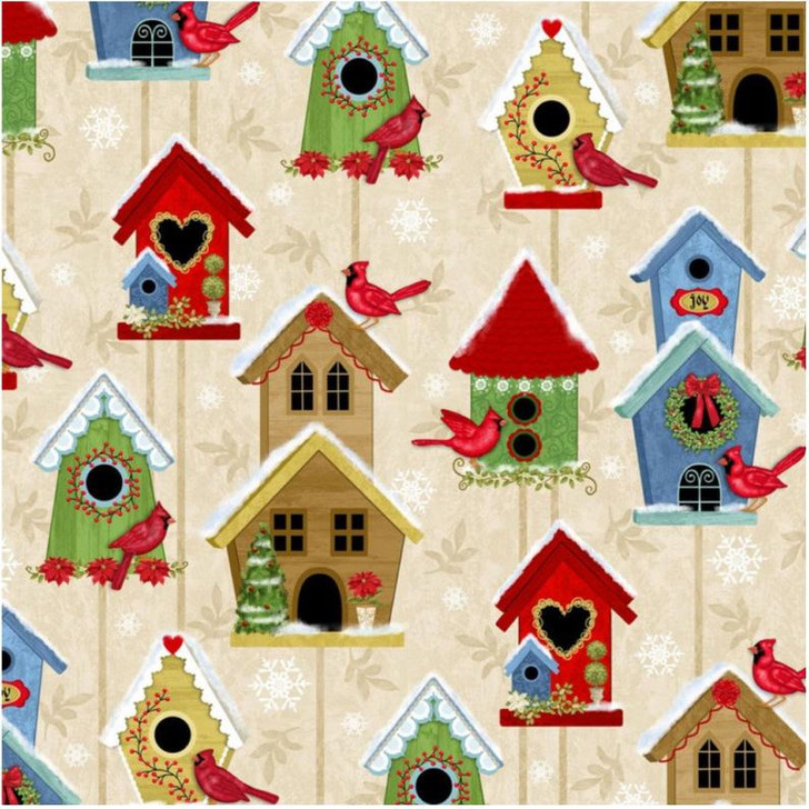 Studio E - Winter Joy - Bird Houses, Cream