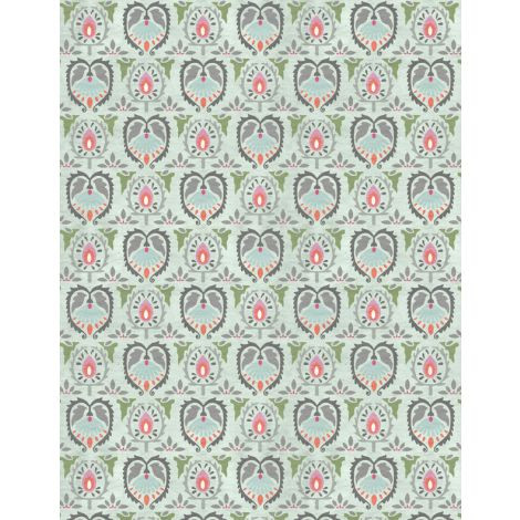 Wilmington Prints Botanical Oasis Damask Green Lancaster