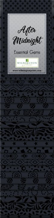 Wilmington Prints - Essential Gems - After Midnight - 24 - 2 1/2" Strips, Black