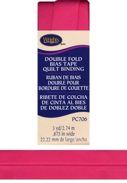 Wrights - Quilt Binding Bias Tape - Double Fold - Berry Sorbet