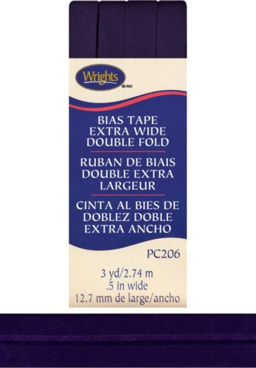 Double Fold Extra Wide Bias Tape - Blackberry