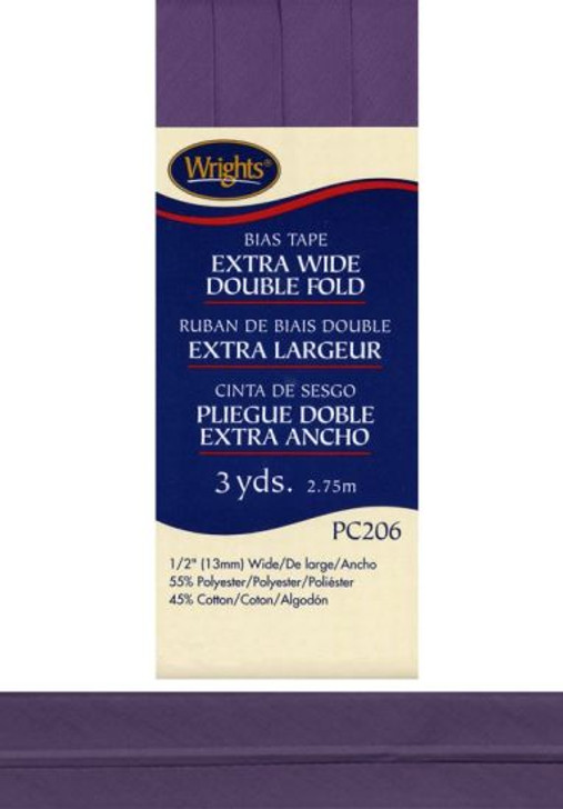 Double Fold Extra Wide Bias Tape - Plum