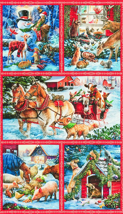 Robert Kaufman - Snow Pals - 24" Winter Panel, Holiday