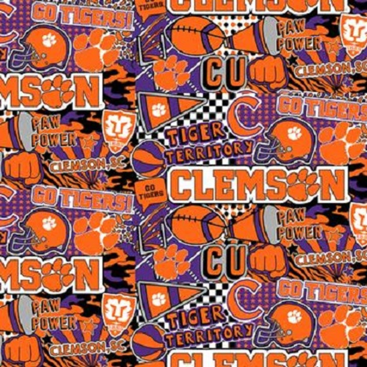 Sykel - College Prints - Clemson, Orange/Purple