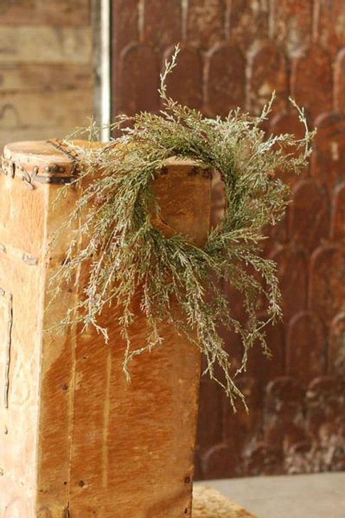 Candle Ring - Weeping Cedar, 6"