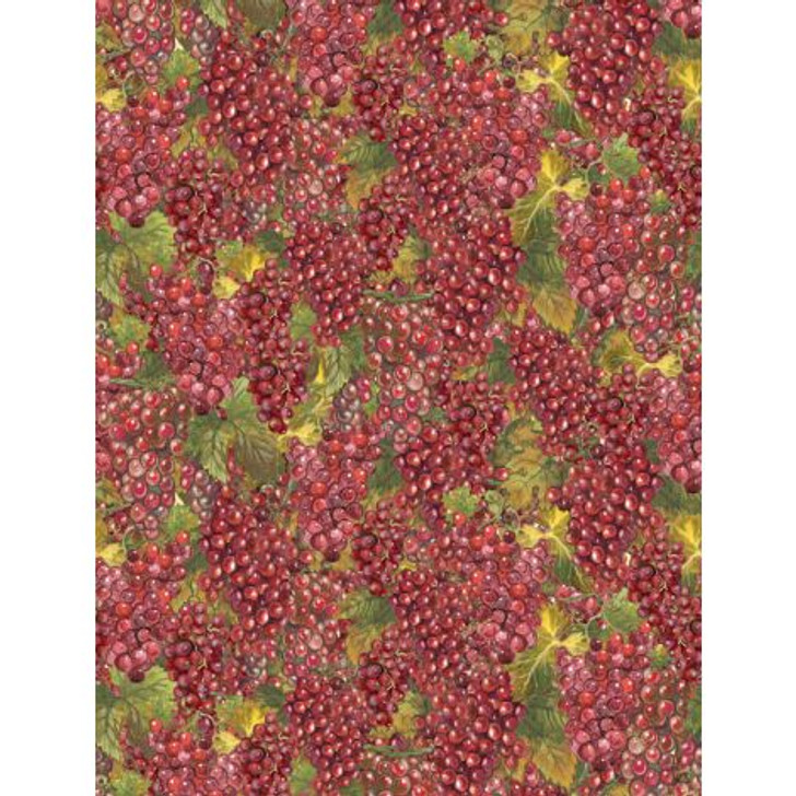 Wilmington Prints - Tuscan Delight - Packed Grapes, Red