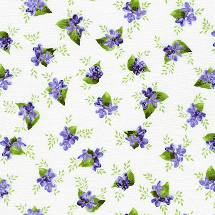 Robert Kaufman - Elizabeth - Small Purple Lilac, White