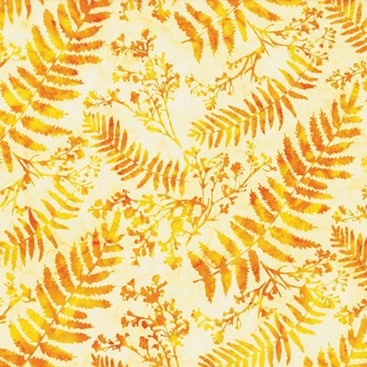 Hoffman California - Bali Batik 2020 - Fern & Twigs, Sun