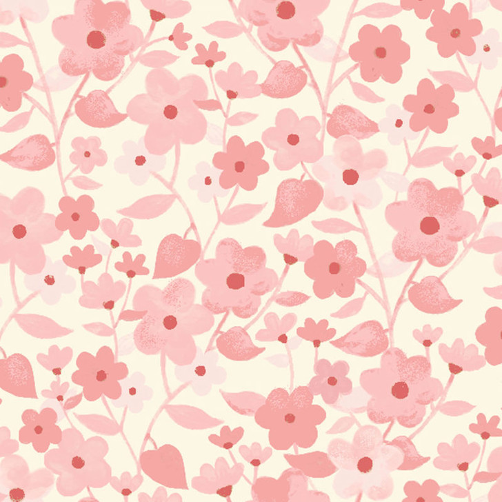 Oasis Fabrics - Home Tweet Home - Calico, Pink