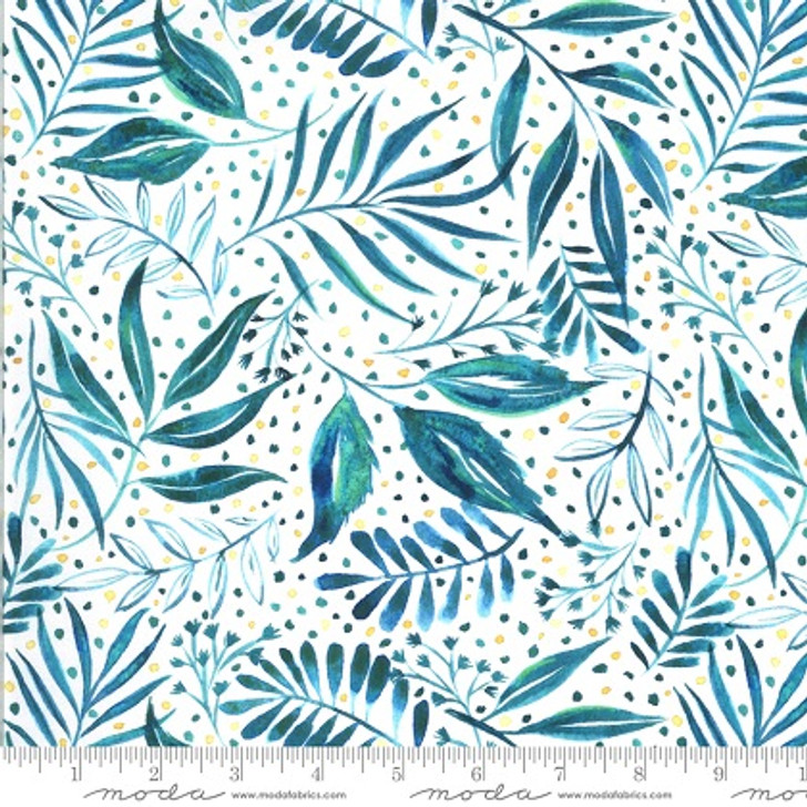 Moda - Moody Bloom - Jungle Leaves, Teal