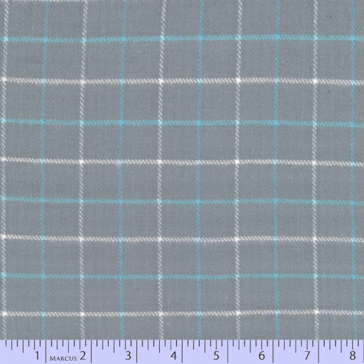 Marcus Fabrics - Primo Plaid Flannel, Plaid, Gray