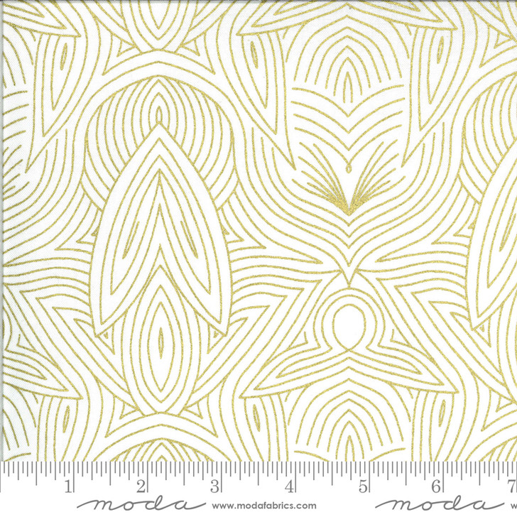 Moda - Dwell in Possibility - Nouveau - Metallic, Ivory Gold