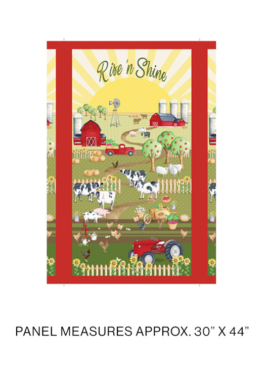 Kanvas Studio - Rise 'n Shine - 24" Farm Scene Panel, Multi