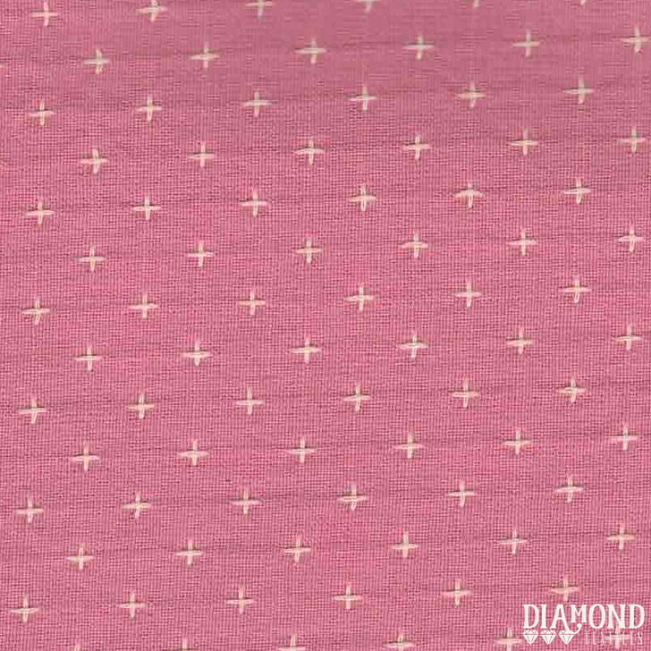 Diamond Textiles - Manchester - Plusses & Crosses, Rose Quartz