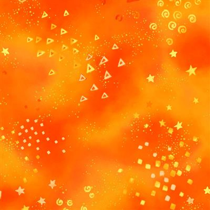 Clothworks - LB Basic Glitter - Metallic, Dk Orange