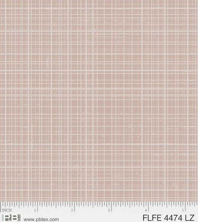 P & B Textiles - Flowers & Feathers - Plaid Texture, Taupe