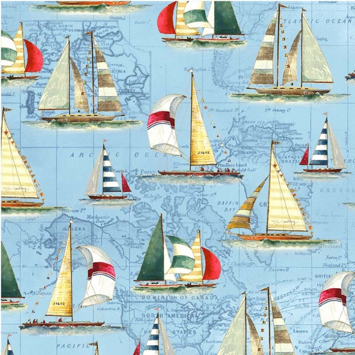 Michael Miller - World Traveler - Sailing, Blue
