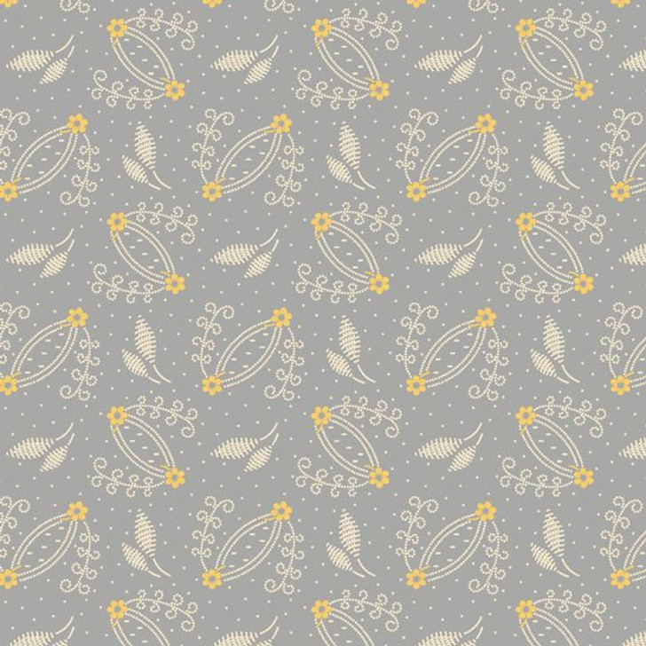 Marcus Fabrics - Yellow Sky - Twosome, Gray