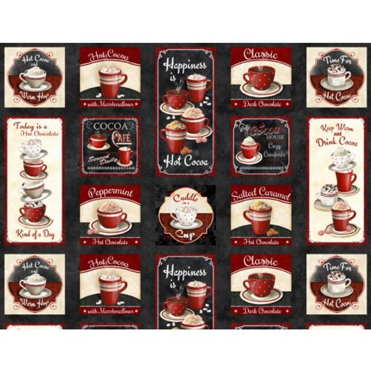 Wilmington Prints - Time for Hot Cocoa - 24" Panel, Multi