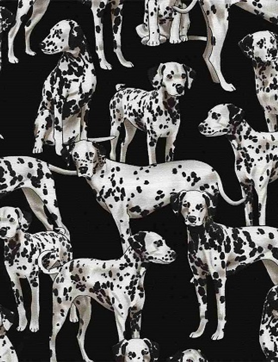 Timeless Treasures - Dogs - Dalmations, Black