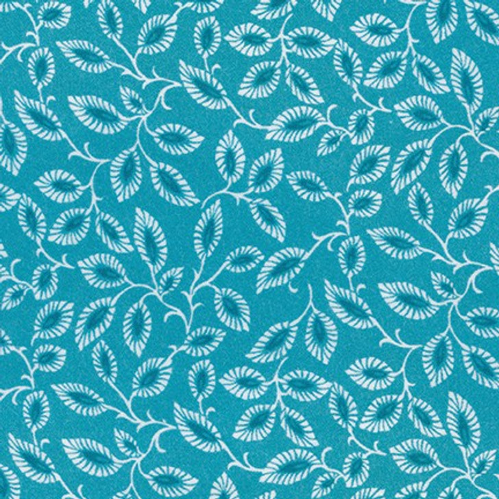 Robert Kaufman - Time Well Spent Flannel - Vines and Leaves, Blue