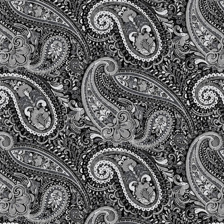 Blank Quilting - 108" Shelby - Paisley, Charcoal