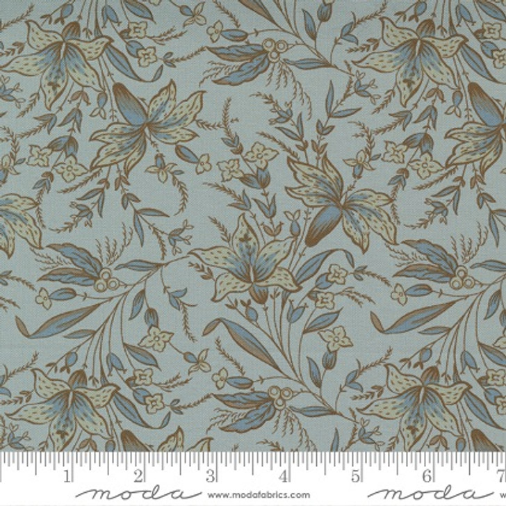 Moda - Regency Somerset Blues - Frome Floral, Parma Gray