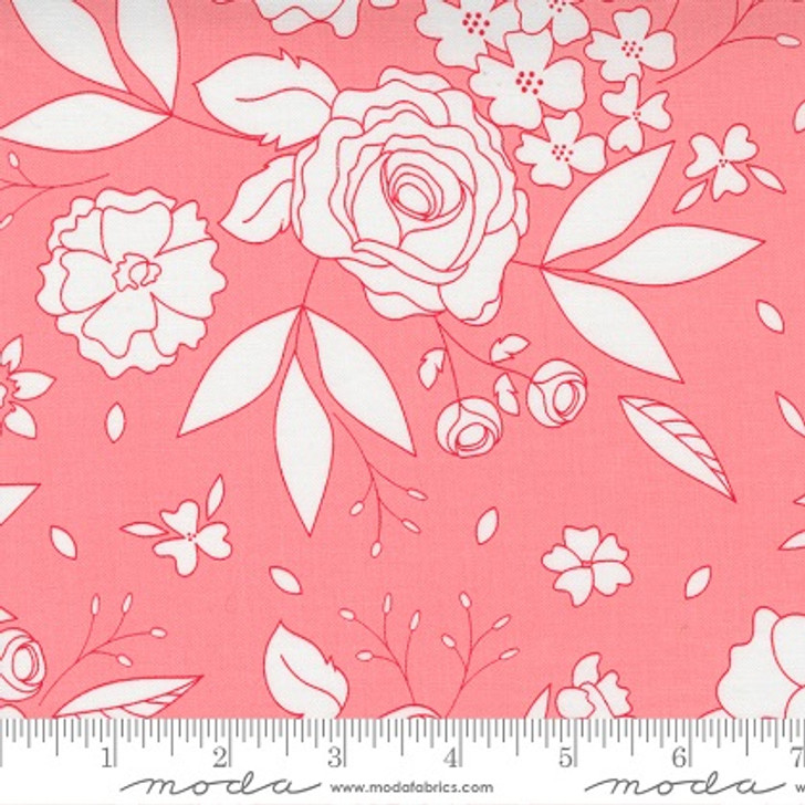 Moda - Beautiful Day - Rose Blooms Large Tonal Floral, Tea Rose