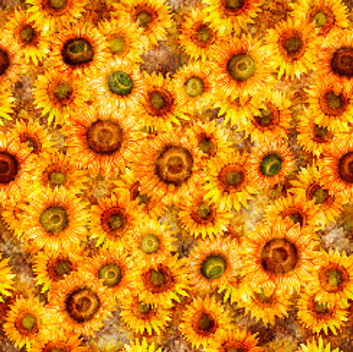 Quilting Treasures - Blossom - Sunflowers, Gold