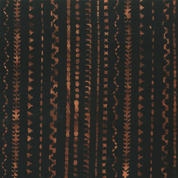 Anthology - Autumn Gray Batiks - Stripe, Expresso