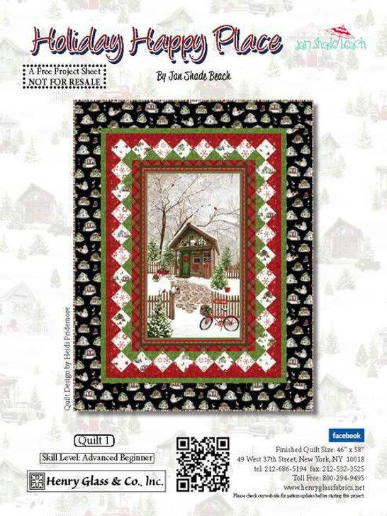 Free Pattern - Henry Glass - Holiday Happy Place Quilt #1