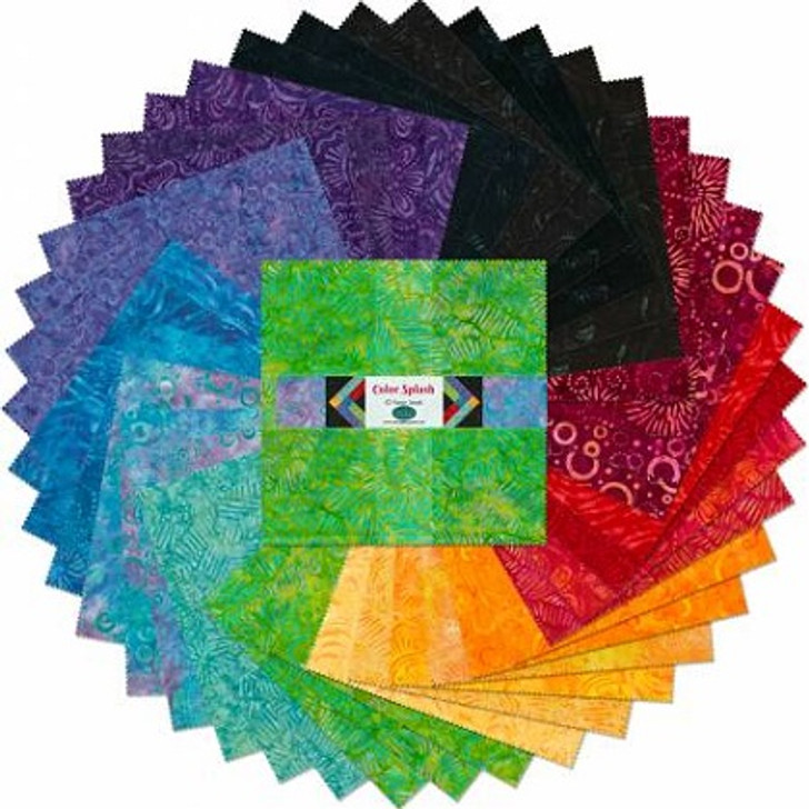 Wilmington Jewels - Color Splash Batiks - 42 - 10" Squares