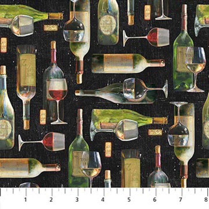 Northcott - Life Happens - Wine Bottles, Black