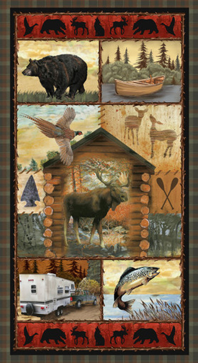 Blank Quilting - Wilderness Trail - 24" Wilderness Panel, Brown