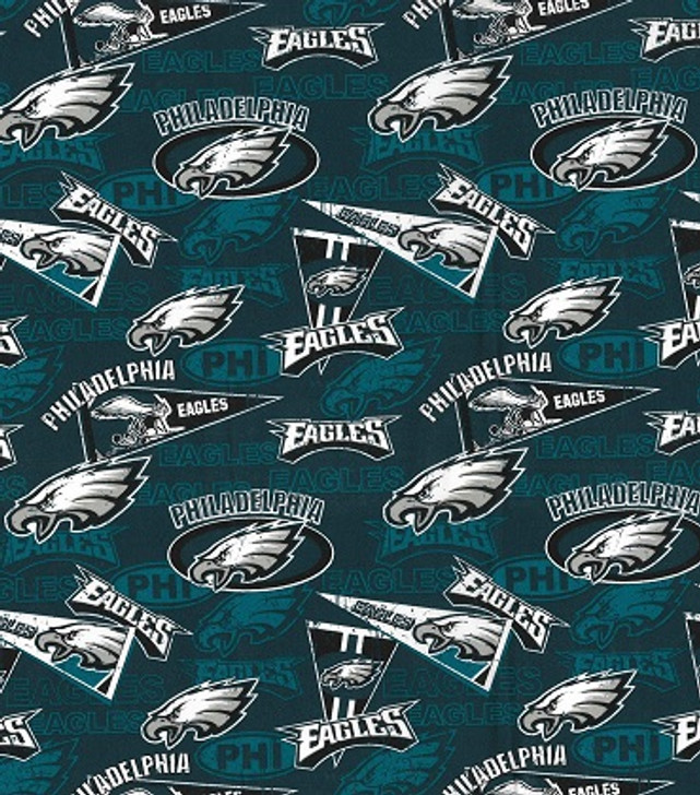 Fabric Traditions - NFL - 44" Philadelphia Eagles - Retro, Green