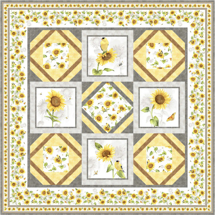 Free Pattern - P & B Textiles - Sunflower Field