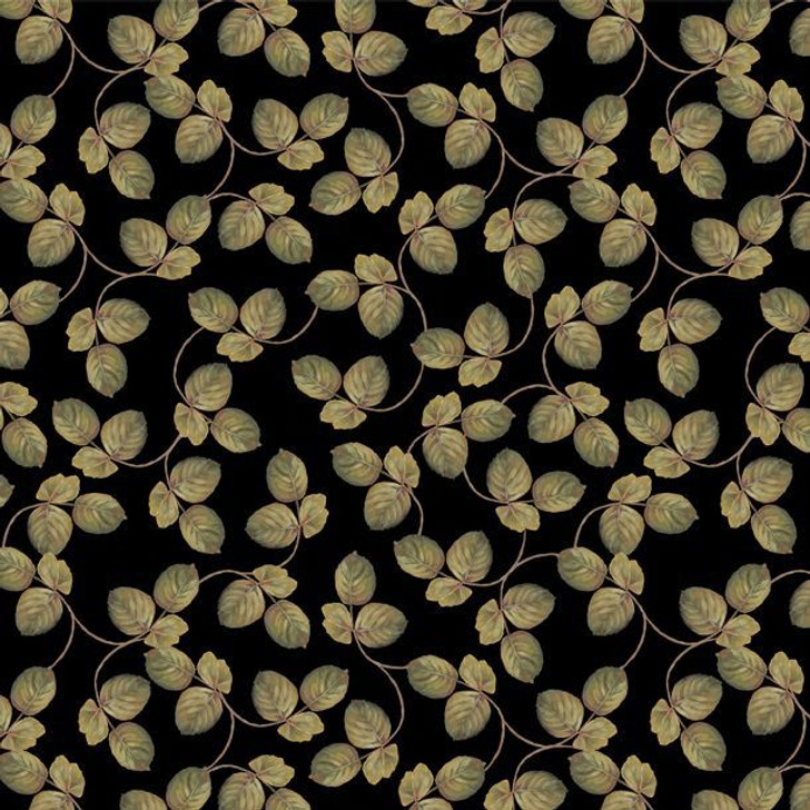 Wilmington Prints - Rosewood Lane - Leaf Toss, Black