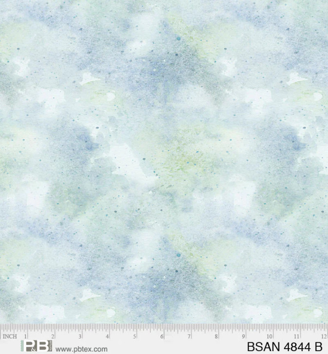 P & B Textiles - Baby Safari Animals - Clouds, Blue/Multi